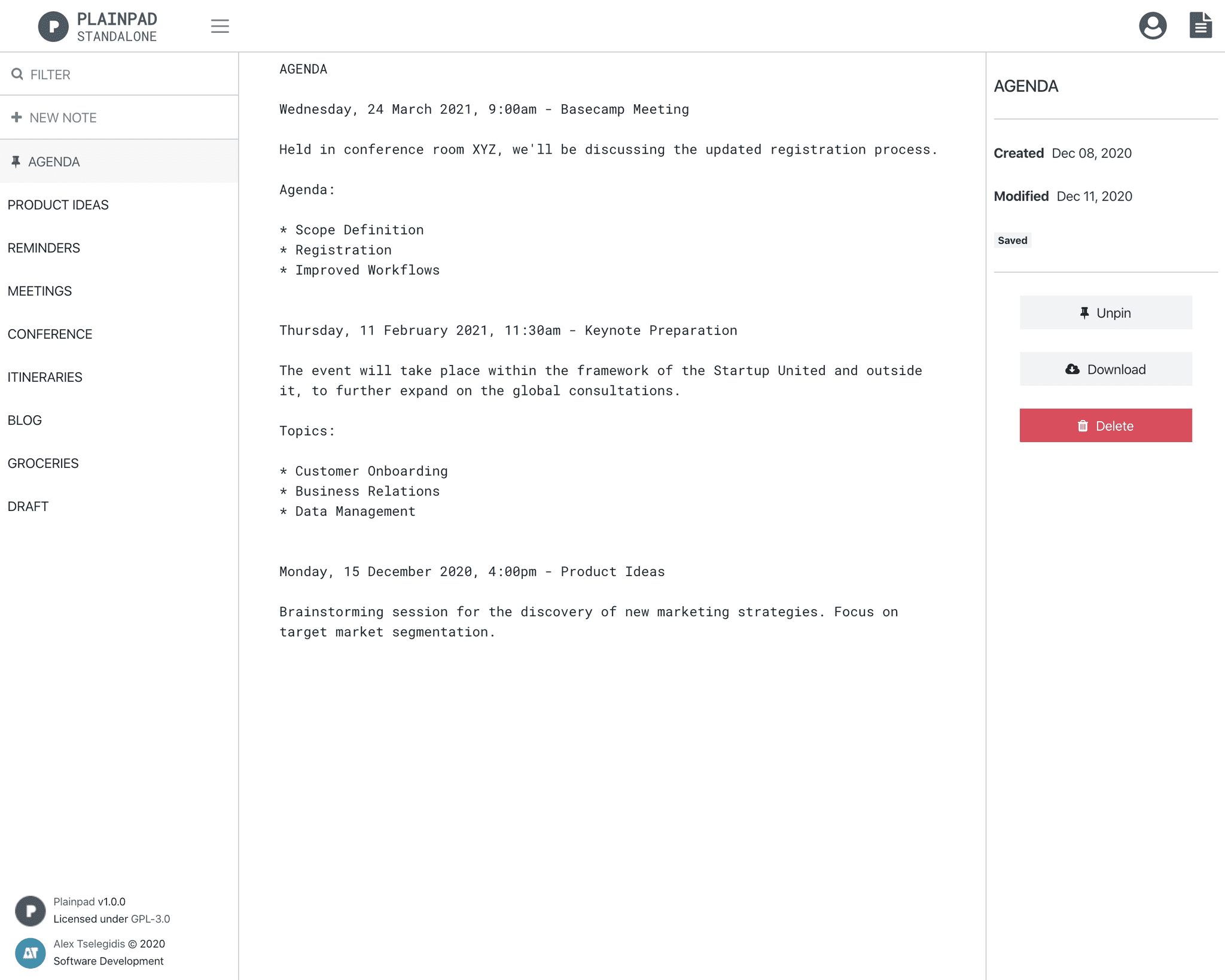 notes desktop app