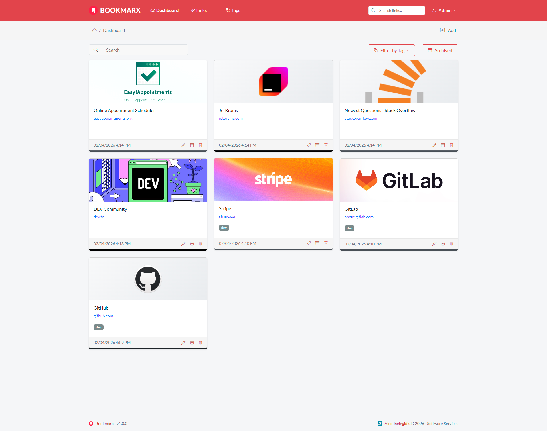 Bookmarx screenshot